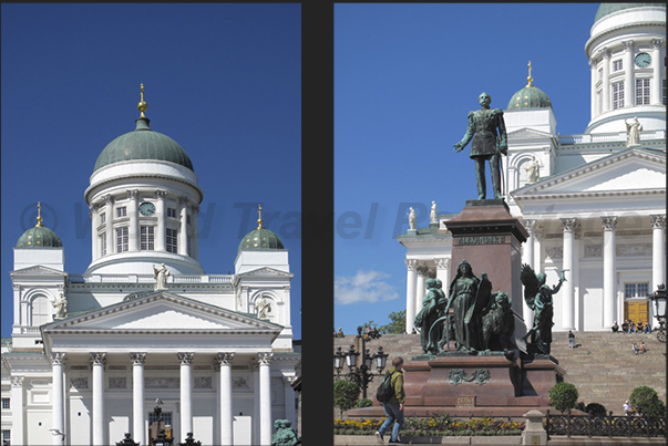 The neoclassical Lutheran cathedral (19th century) seen from the Senate square