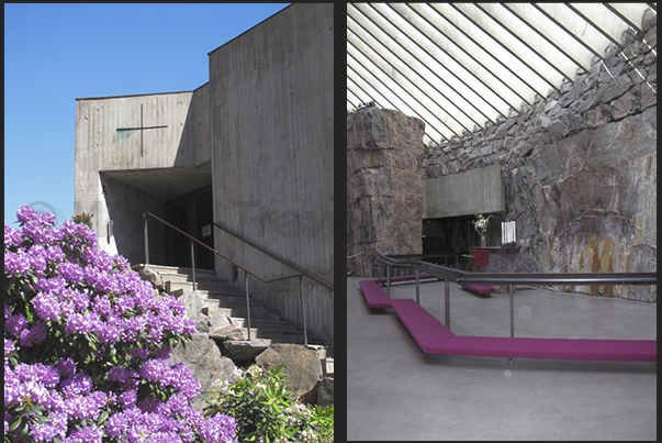 The Lutheran church digs in the rock in the district of Taivallahti- (Temppeliaukio Kirkko)