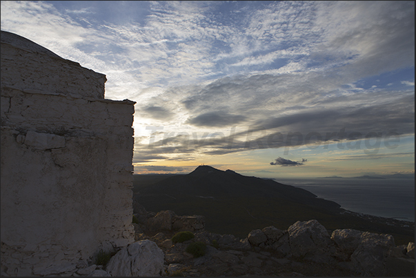 Monastery Al Giorghis Vouno (330 m). On the horizon, the coast of the Peloponnese Monastery Al Giorghis Vouno (330 m). On the horizon, the coast of the Peloponnese