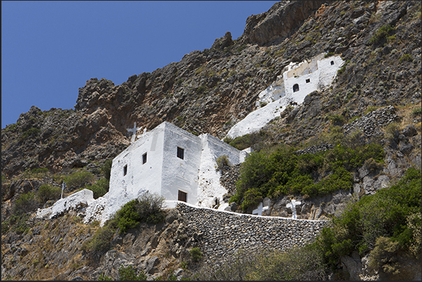 The monastery of Agios Ioannis above the village of Kapsali The monastery of Agios Ioannis above the village of Kapsali
