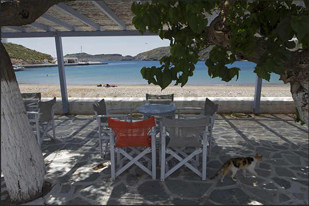 Seafront of Kapsali on the bay