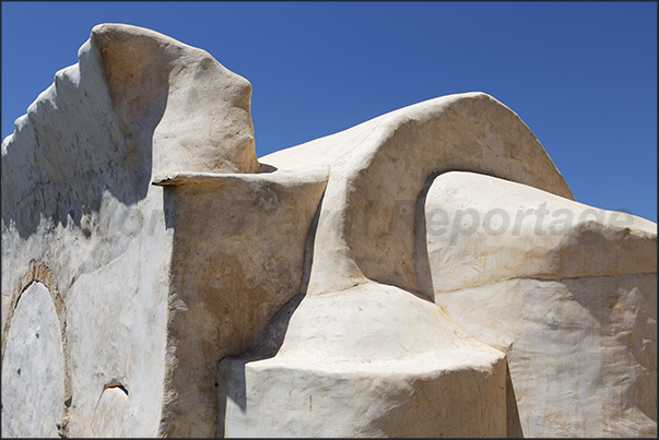 Ancient venetian castle of Hora. The restored church