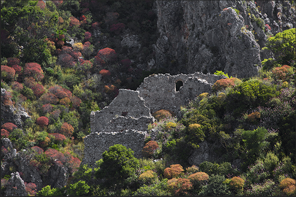 The ruins of the ancient castle of Paleochora near the village of Potamos (center of the island) The ruins of the ancient castle of Paleochora near the village of Potamos (center of the island)