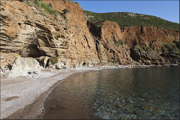 Cliffs along the bay of Cape Limnionas Cliffs along the bay of Cape Limnionas