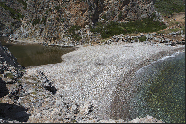 Entrance of Kakia Lagadha Canyon that leads to the ruins of the castle of Paleochora. East Coast near Aghia Pelagia Entrance of Kakia Lagadha Canyon that leads to the ruins of the castle of Paleochora. East Coast near Aghia Pelagia
