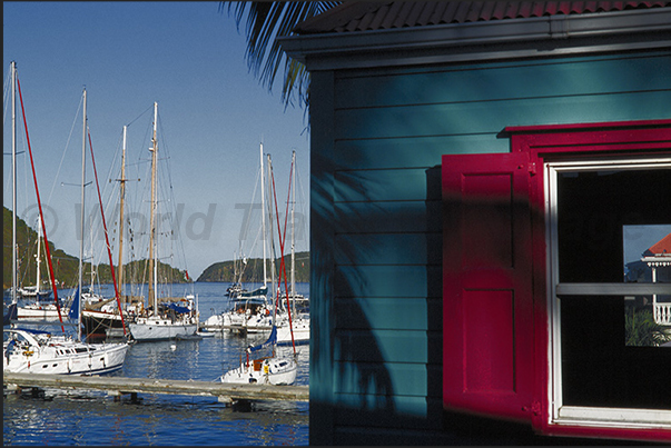 Island of Tortola. Harbor of Sopper Bay