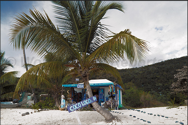 Jost Van Dyke Island. Shell and handicraft shop Jost Van Dyke Island. Shell and handicraft shop