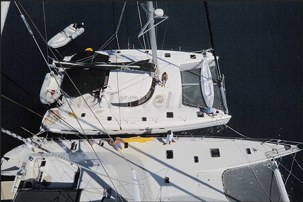 On the catamaran tree, used for the cruise in the archipelago