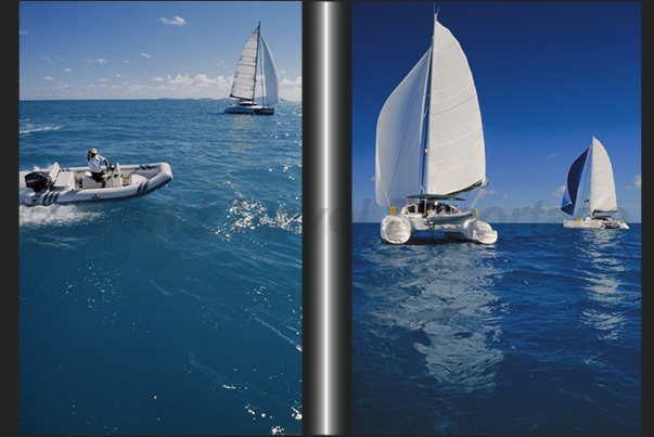 Sailing in front of the island of Anegada