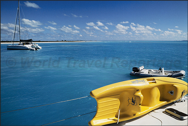 Anchored in front of the island of Anegada