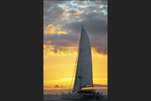Navigating to the island of Tortola Navigating to the island of Tortola