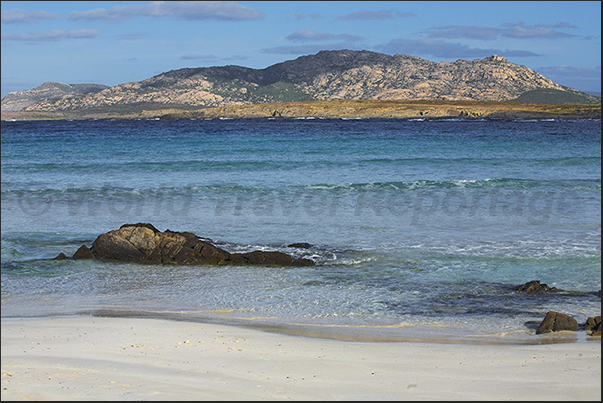 Stintino. Asinara Island, view from the beach of Pelosa, one of the most famous beaches of Sardinia Stintino. Asinara Island, view from the beach of Pelosa, one of the most famous beaches of Sardinia