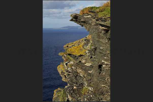 The cliff of Falcone Cape near Stintino