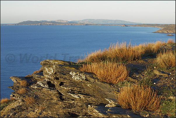 The view of the coast up to Stintino (left) and, on the horizon, Asinara Island