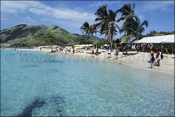 Pinel Island Beach. In front of the north-west coast of St. Martin Pinel Island Beach. In front of the north-west coast of St. Martin