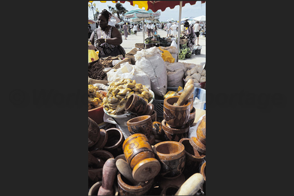 Market of Marigot, capital of the French part of the island Market of Marigot, capital of the French part of the island