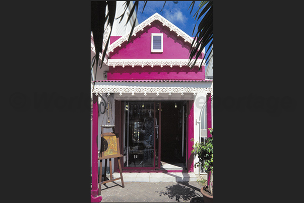 The colorful houses of Marigot, capital of the French area