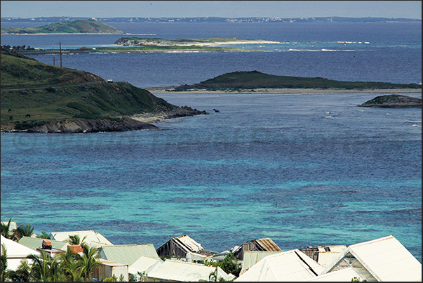 North Coast and on the horizon, Anguilla Island