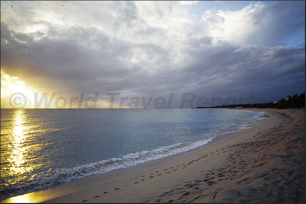 Sunset seen from the beaches of the western tip of the island