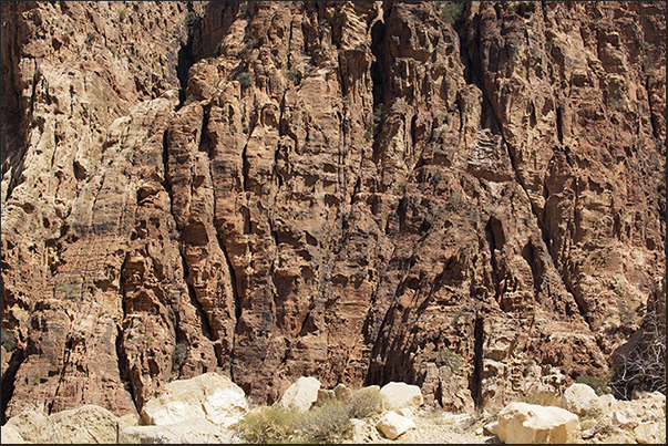 The high rock walls bordering the valley The high rock walls bordering the valley