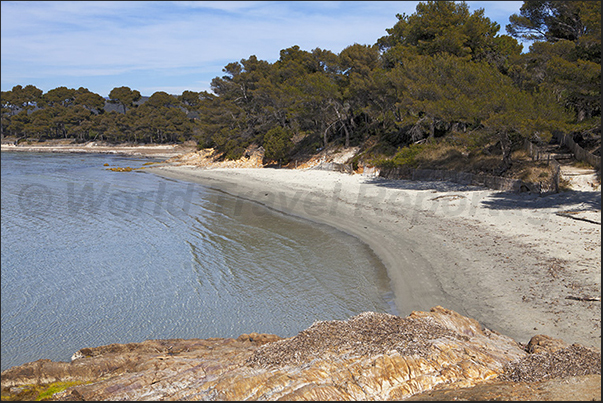 The beach before Brégançon Bay