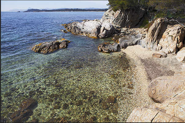 Small beaches in Brégançon Bay Small beaches in Brégançon Bay