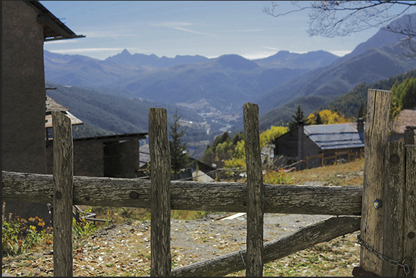 The valley of Cesana seen from the village of Vazon