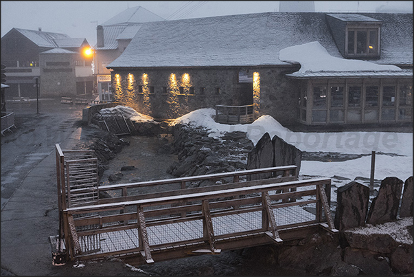 La Mongie ski resort (1800 m). The old village La Mongie ski resort (1800 m). The old village