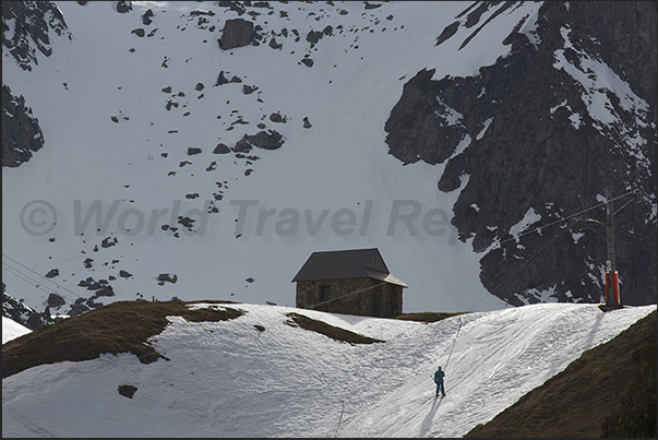 La Mongie. On the Chapelle ski slopes