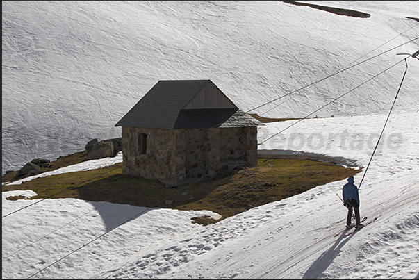 La Mongie. On the Chapelle ski slopes La Mongie. On the Chapelle ski slopes