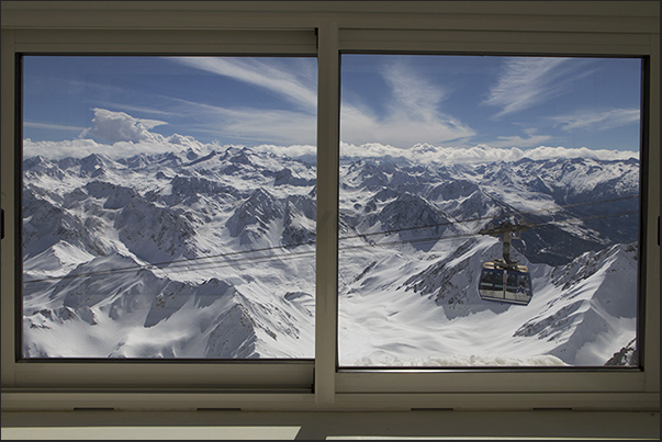 The panorama seen from the window of one of the hotel rooms