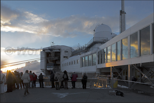 Sunset on Pic du Midi de Bigorre Astronomical Observatory (2877 m)