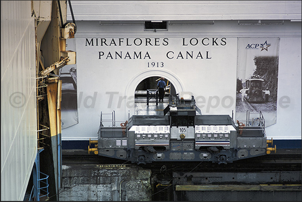 Panama Canal. The Lock to the Pacific Ocean