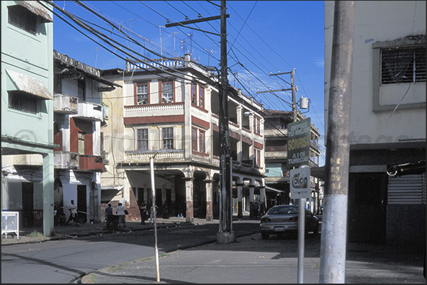 The city of Colon at the entrance of the Canal on the Caribbean side