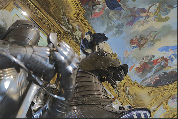 Royal Armoury with medieval weapons of Sixteenth and Seventeenth Century. Armors of the Sabaudian Sovereigns