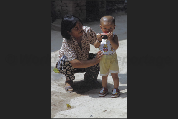 Mongin. Watermelons rich of water and sugars are one of the most nutritious foods in rural China for children and the elderly