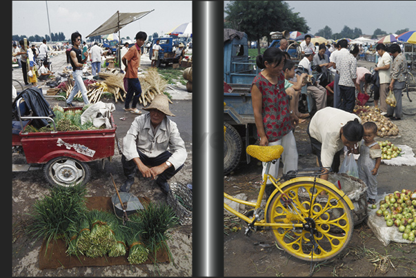 The big fruit and vegetable market in Tianjin