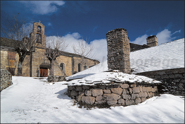 Village of Sainte Lucie, headquarters of Gevaudan wolf park Village of Sainte Lucie, headquarters of Gevaudan wolf park