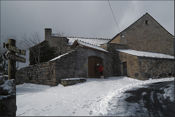 Village of Sainte Lucie, headquarters of Gevaudan wolf park Village of Sainte Lucie, headquarters of Gevaudan wolf park