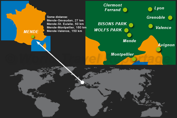 Where the wolf and bison parks are located