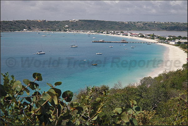 The wide bay of Sandy Ground, starting and finishing point of the Anguilla regatta The wide bay of Sandy Ground, starting and finishing point of the Anguilla regatta