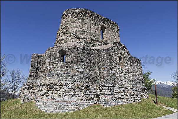 The ruins of the tomb of the monks near the entrance of the abbey