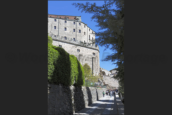 The driveway to the abbey of Sacra di San Michele