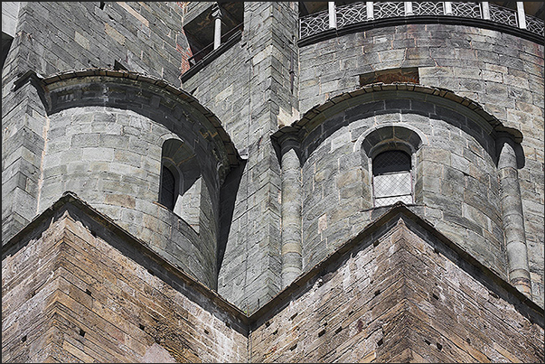 Architectural details from the Middle Ages on the eastern side of the abbey Architectural details from the Middle Ages on the eastern side of the abbey