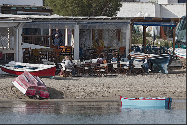 Pollonia town in the northeastern tip of the island