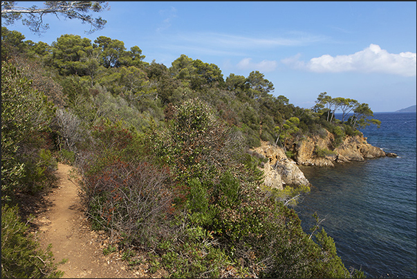 The path on the east coast near the Port Man Bay