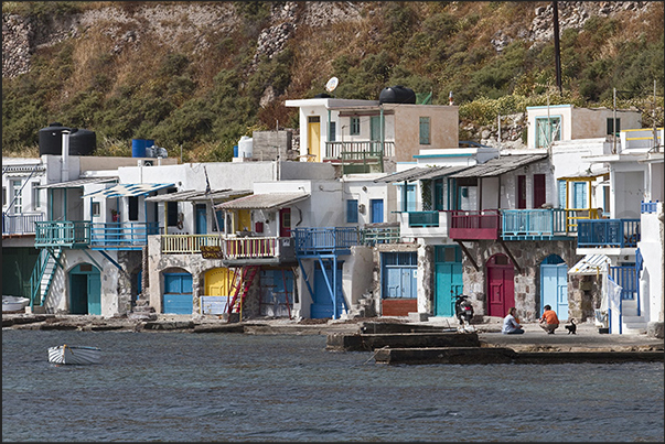 The colored fishermen houses of Klima The colored fishermen houses of Klima