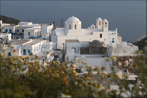 The church of Plaka, capital of the island The church of Plaka, capital of the island