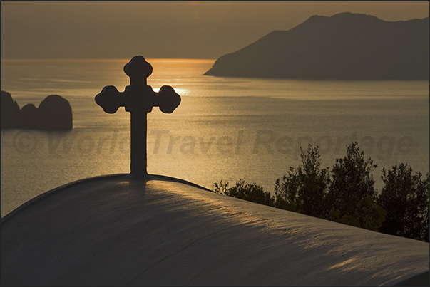 Panorama from the little church of Plaka Castle