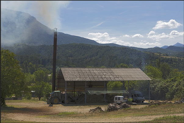 A lavender distillery to extract the essences from the plant